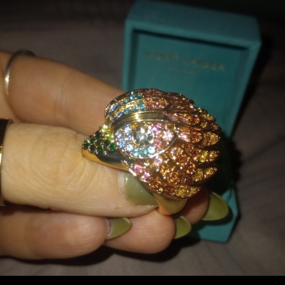 Kurt Geiger Jewelry - Kurt Geiger Multicolor Crystal Gold Tone Ring